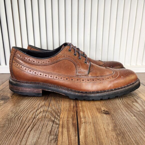 Johnston & Murphy Jennings Wingtip Derby Shoes Mens 11 M Brown Sheepskin Leather main image 9